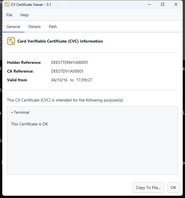 CVC-Viewer General tab